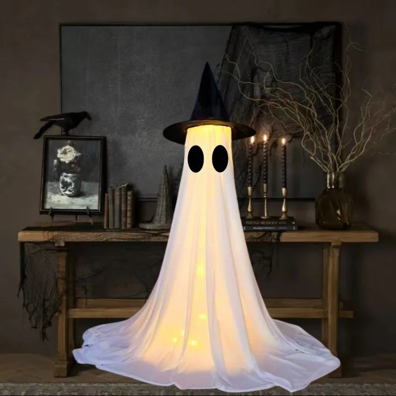New Halloween glowing ghost decoration for yard outdoor decoration for front porch and courtyard cute multi-expression ghost