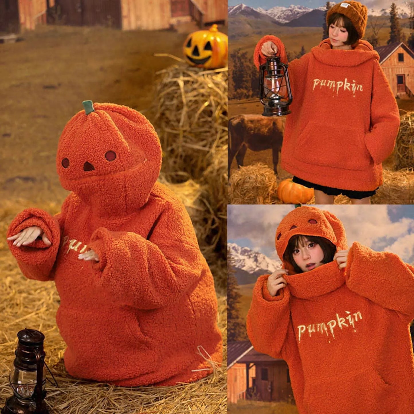 Haute Pumpkin Hoodie – Premium Plush Fleece, Embroidered Design, The Must-Have Look for Fall & Halloween