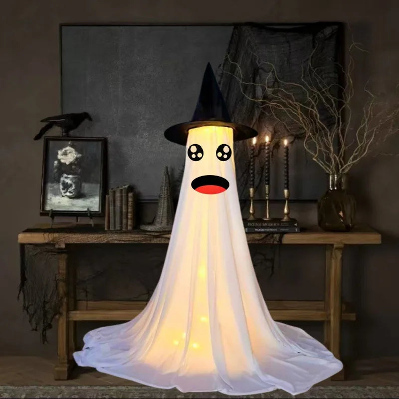 New Halloween glowing ghost decoration for yard outdoor decoration for front porch and courtyard cute multi-expression ghost