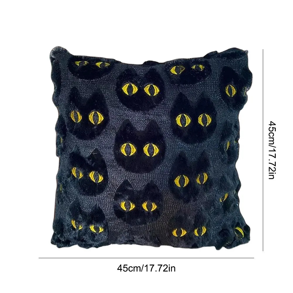 Halloween Ghost Pumpkin Pillow Covers Comfortable Soft Halloween Throw Pillow Cover Washable Pillowcase Sofa Bedroom Home Decor