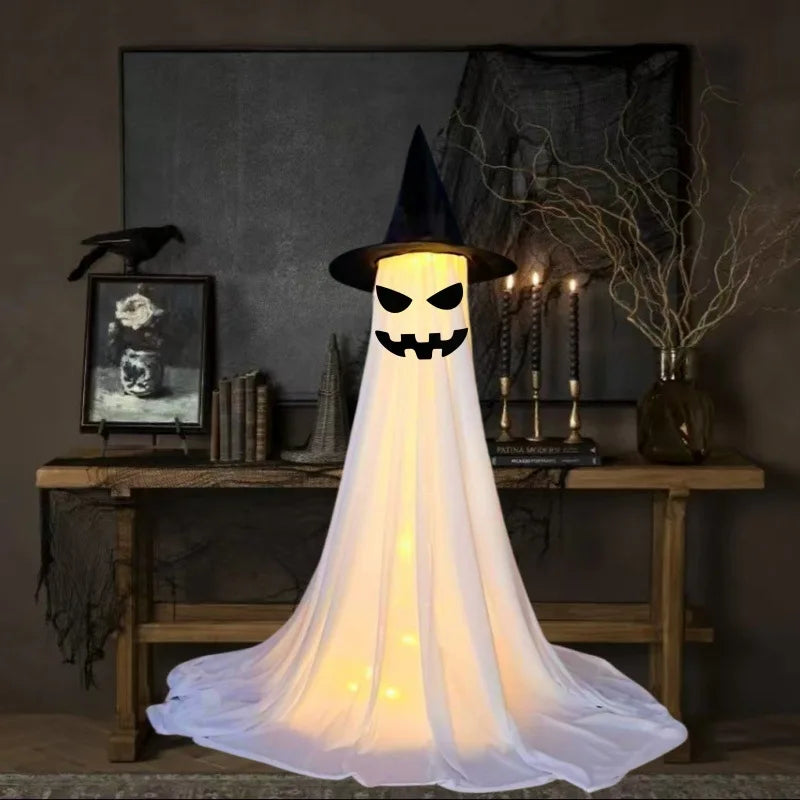 New Halloween glowing ghost decoration for yard outdoor decoration for front porch and courtyard cute multi-expression ghost