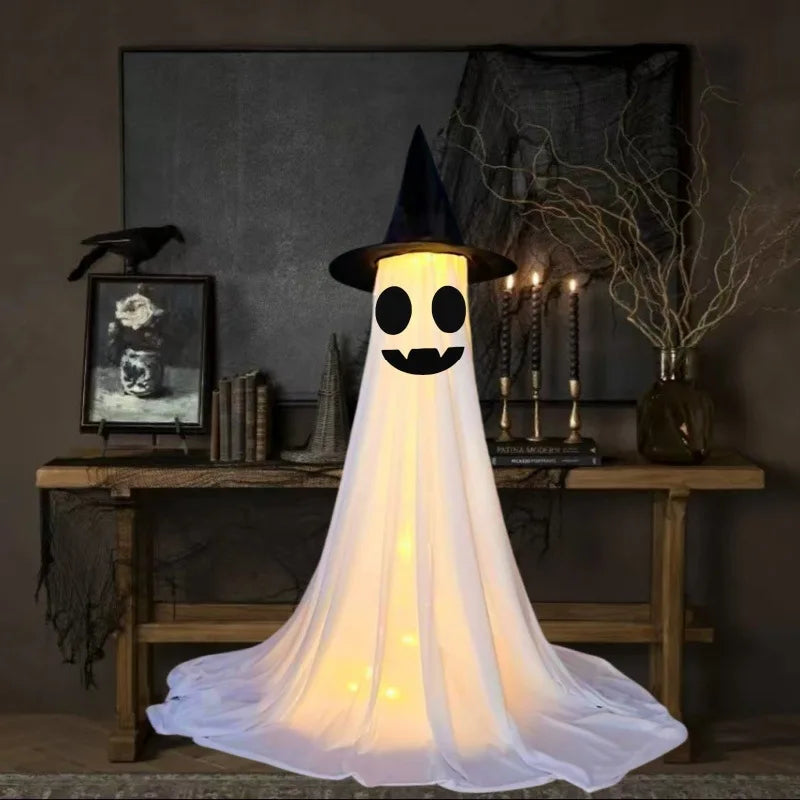 New Halloween glowing ghost decoration for yard outdoor decoration for front porch and courtyard cute multi-expression ghost