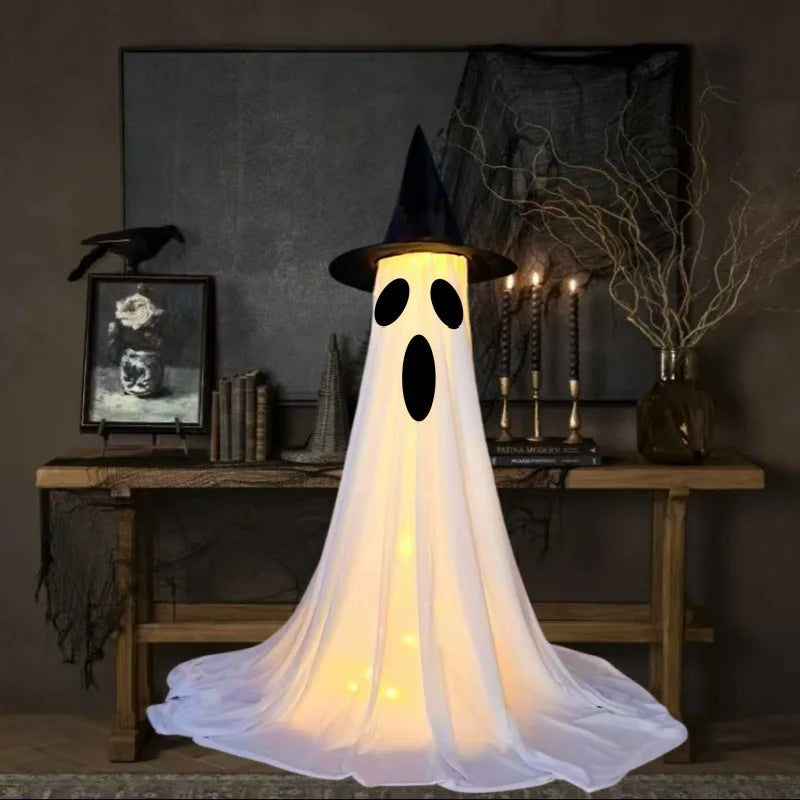 New Halloween glowing ghost decoration for yard outdoor decoration for front porch and courtyard cute multi-expression ghost
