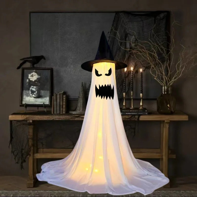 New Halloween glowing ghost decoration for yard outdoor decoration for front porch and courtyard cute multi-expression ghost