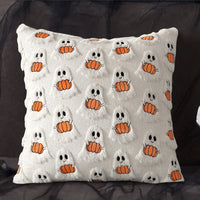 Halloween Ghost Pumpkin Pillow Covers Comfortable Soft Halloween Throw Pillow Cover Washable Pillowcase Sofa Bedroom Home Decor