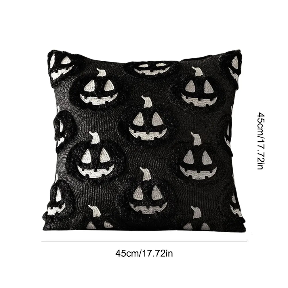 Halloween Ghost Pumpkin Pillow Covers Comfortable Soft Halloween Throw Pillow Cover Washable Pillowcase Sofa Bedroom Home Decor