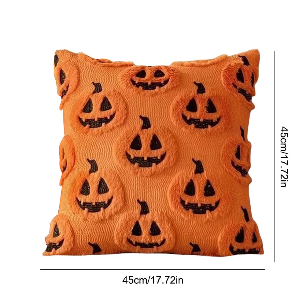 Halloween Ghost Pumpkin Pillow Covers Comfortable Soft Halloween Throw Pillow Cover Washable Pillowcase Sofa Bedroom Home Decor