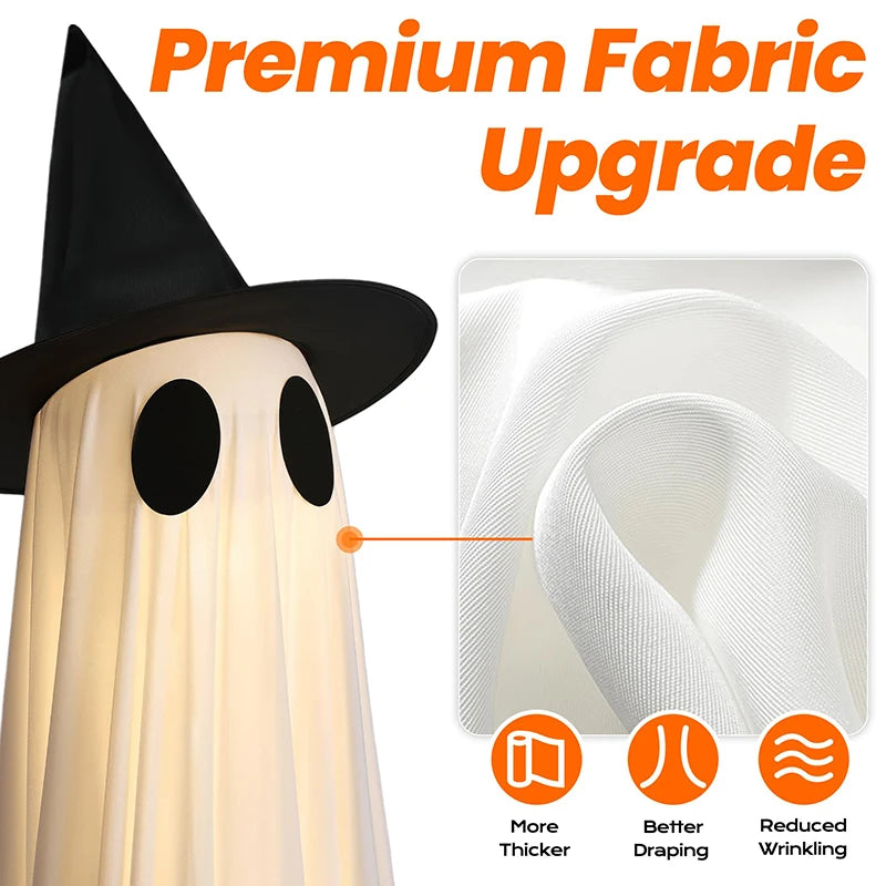 New Halloween glowing ghost decoration for yard outdoor decoration for front porch and courtyard cute multi-expression ghost