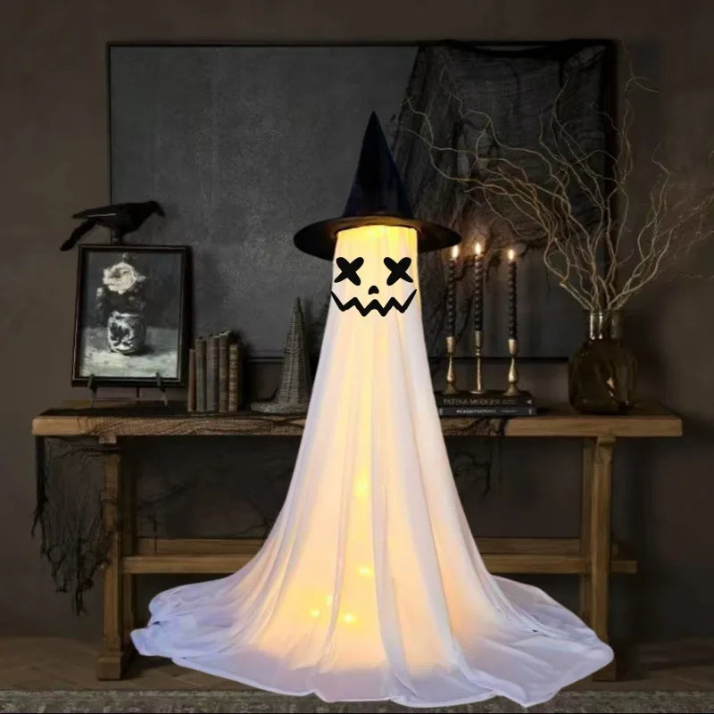 New Halloween glowing ghost decoration for yard outdoor decoration for front porch and courtyard cute multi-expression ghost